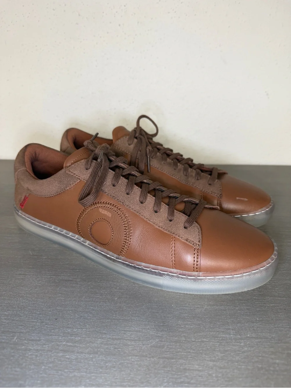 Oliver Cabell Low 1 Lion Ghost Men’s Sneakers Size 11 Brown Leather Casual